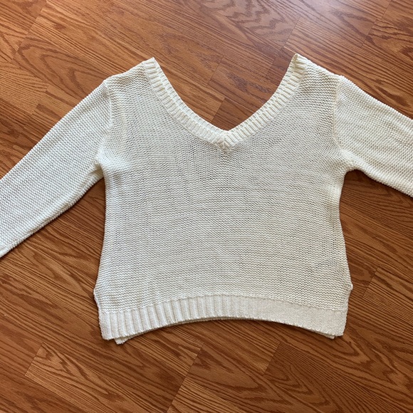 Slouchy Knit V Neck Sweater - Picture 2 of 4